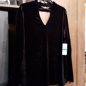 Blk long sleeve top- Palace Dynasty Shiny Nights